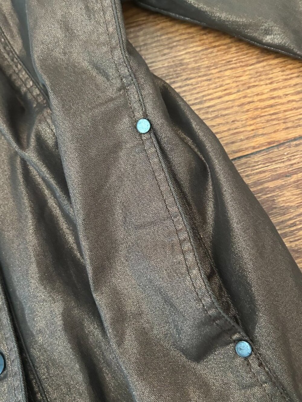 Coldwater Creek Metallic Shimmer Jean-Style Jacket Plus Size 18W, 1X - Picture 4 of 12